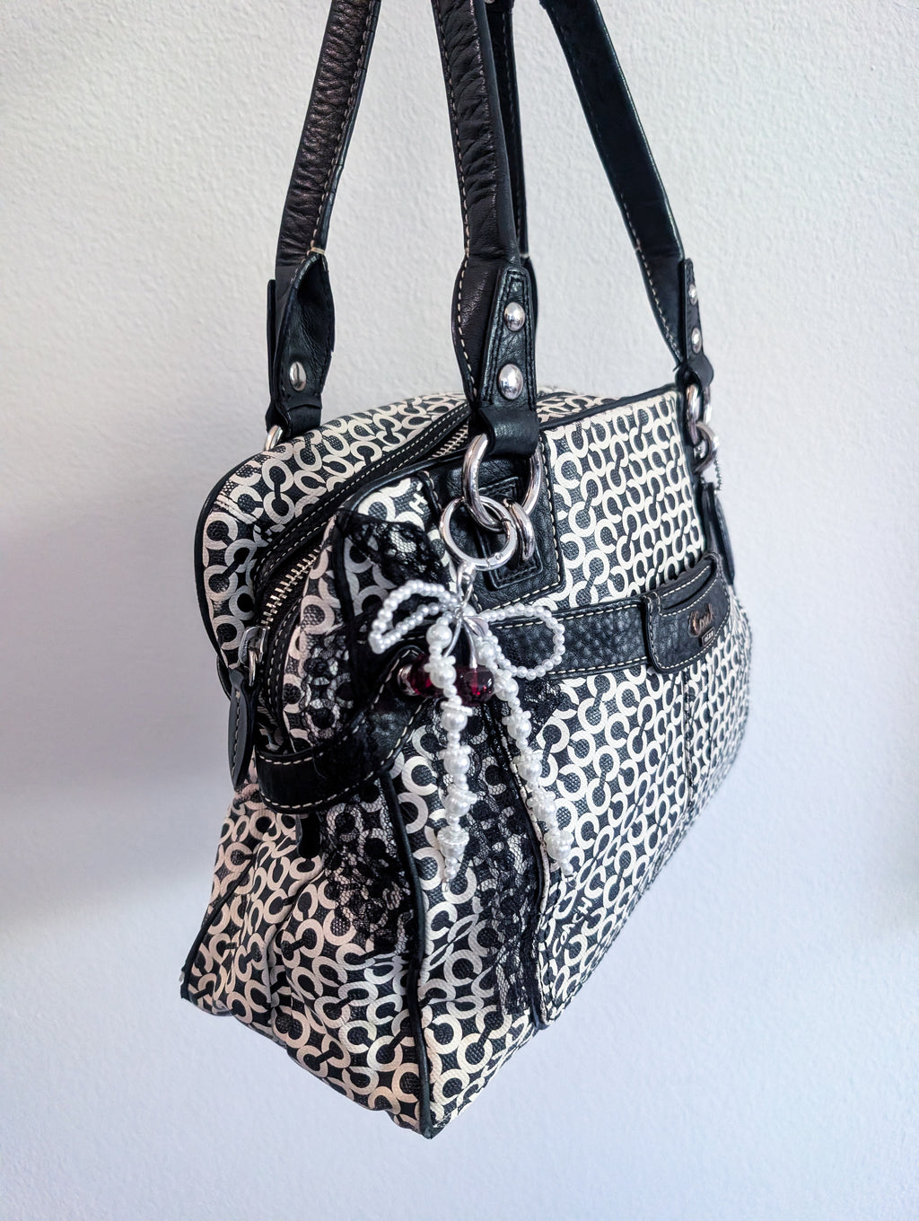 Vintage Coach Penelope Signature Op Art Sachel Shoulder Bag