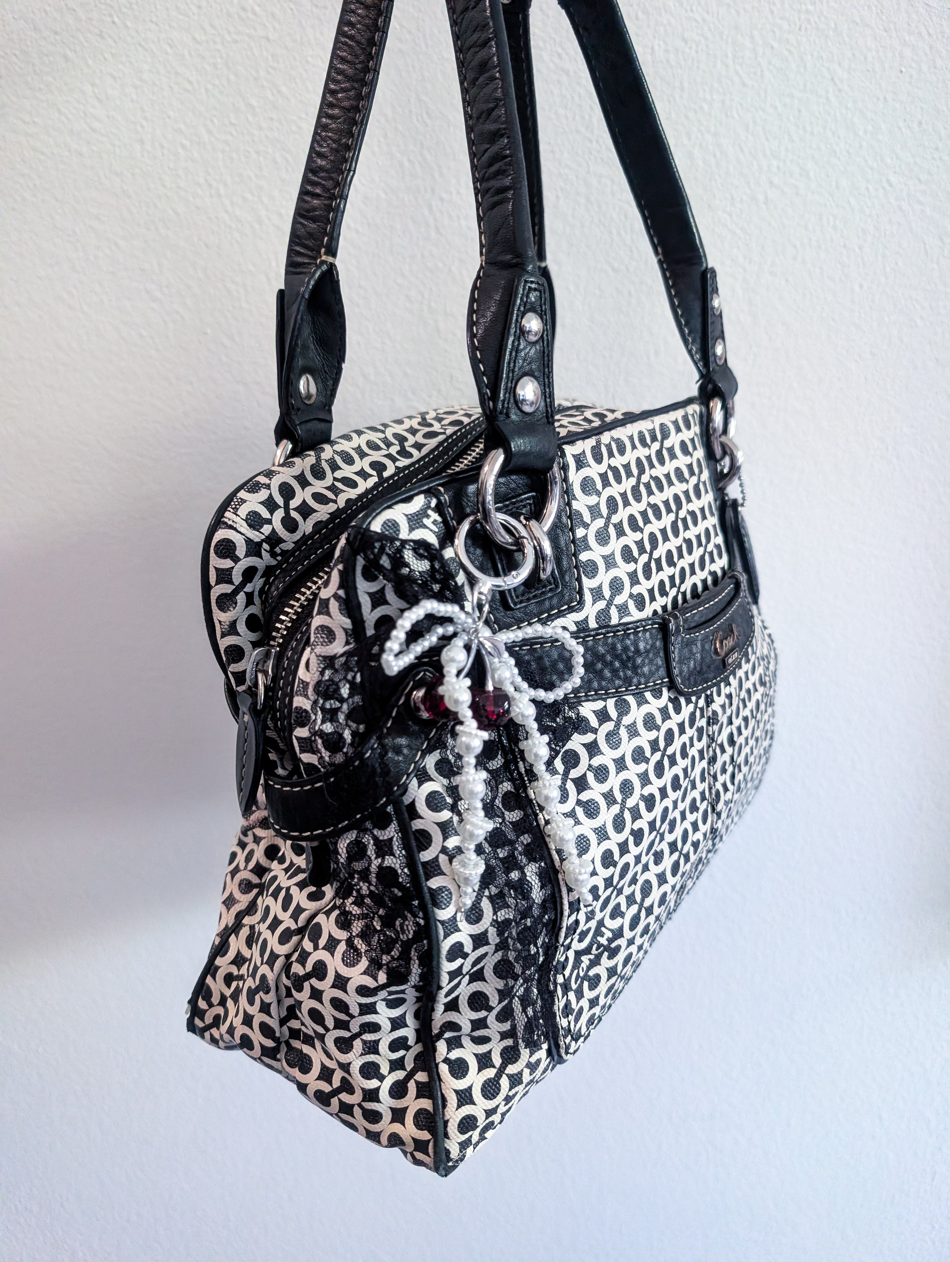 Vintage Coach Penelope Signature Op Art Sachel Shoulder Bag