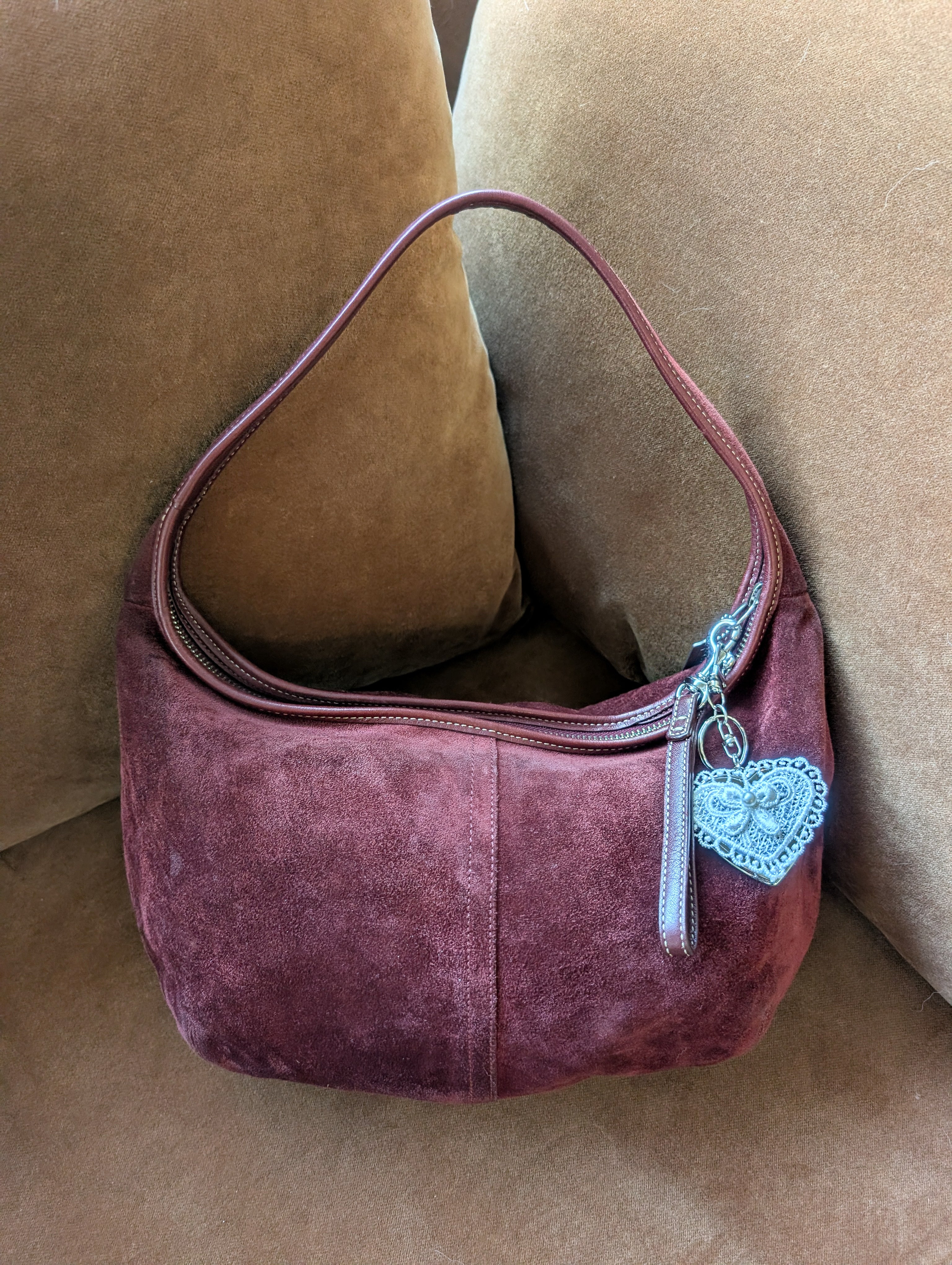 Coach Cranberry Suede Bag