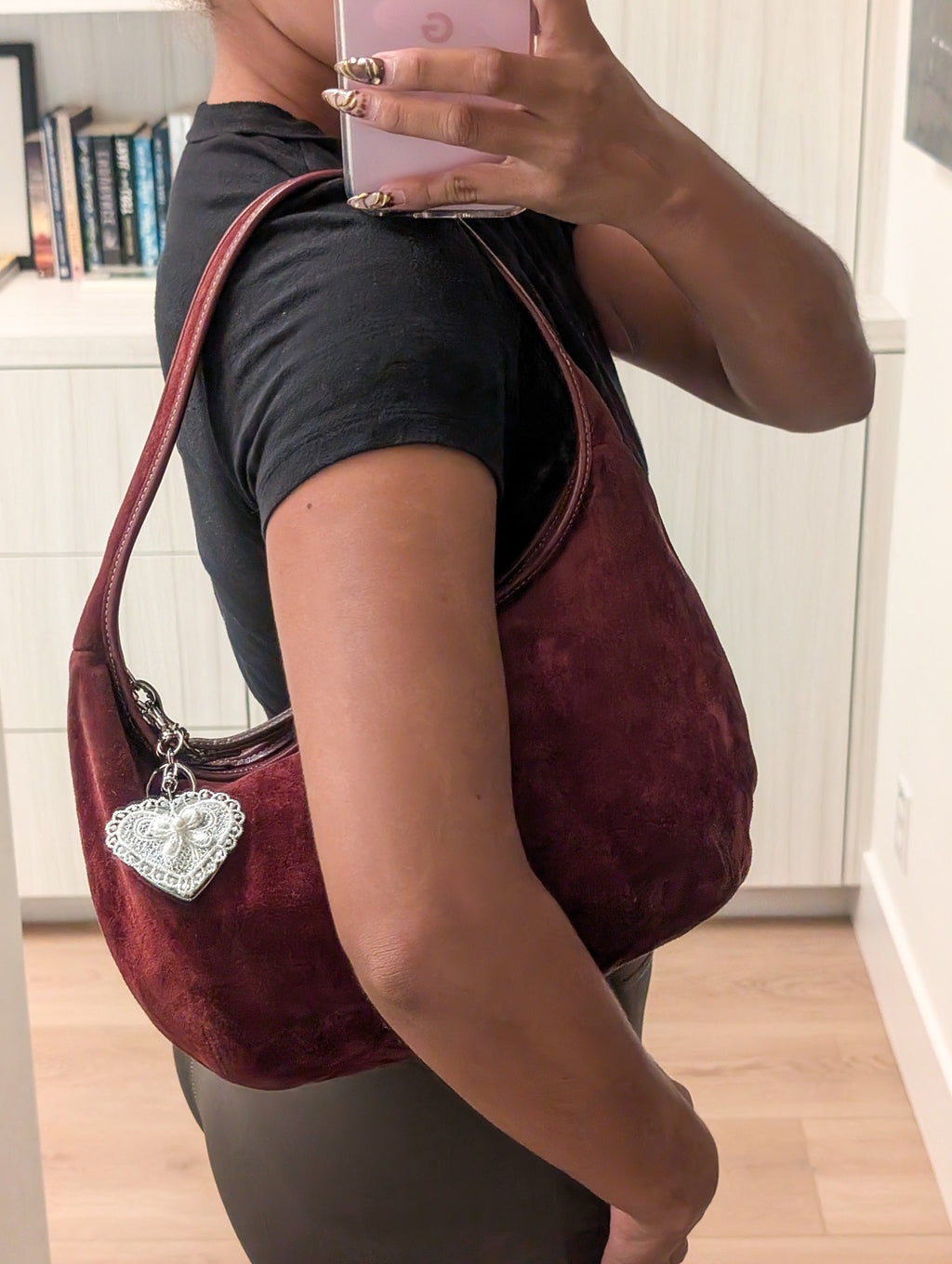 Coach Cranberry Suede Bag