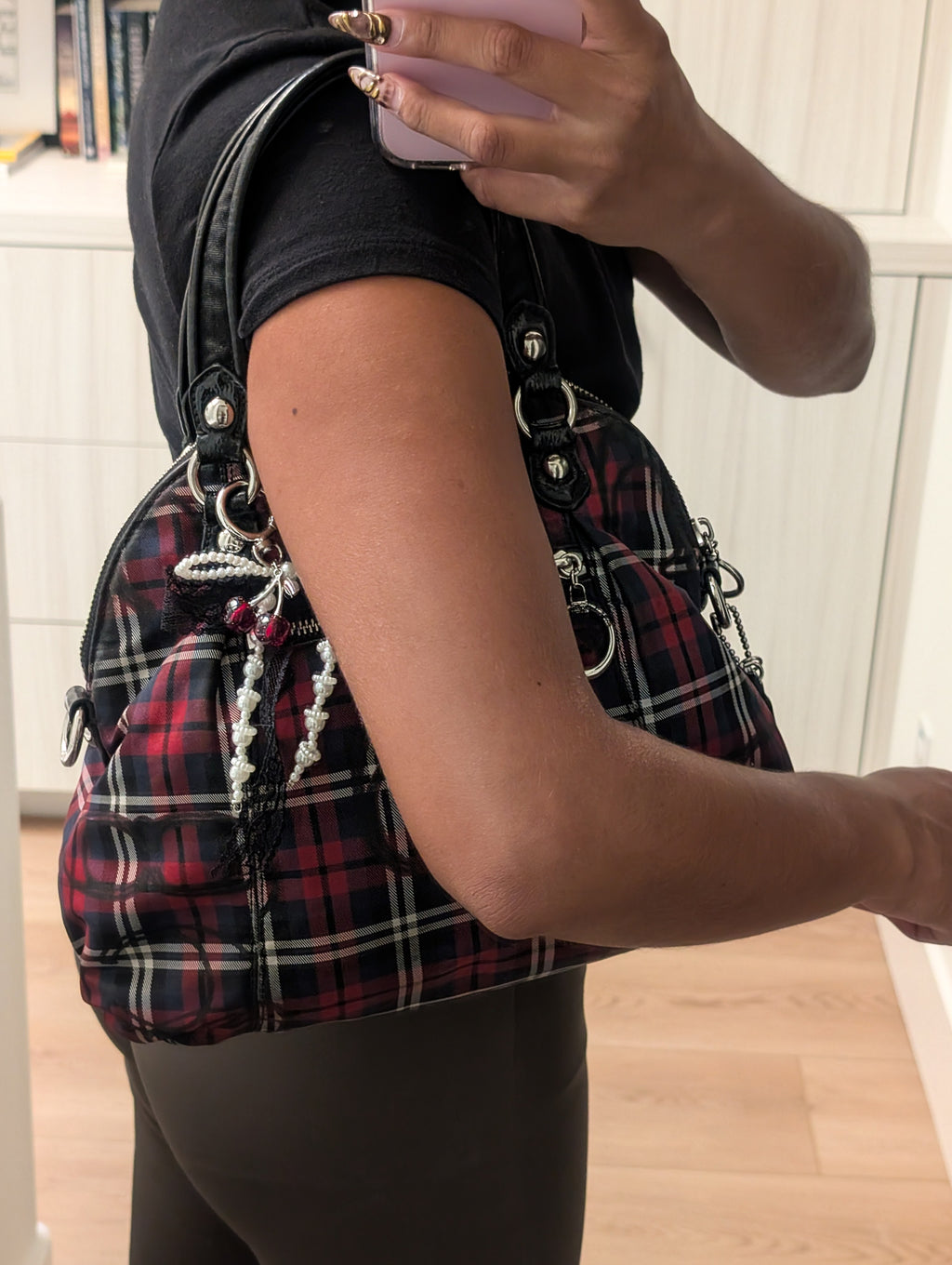 Coach Poppy Tartan Multicolor Plaid Hand Bag