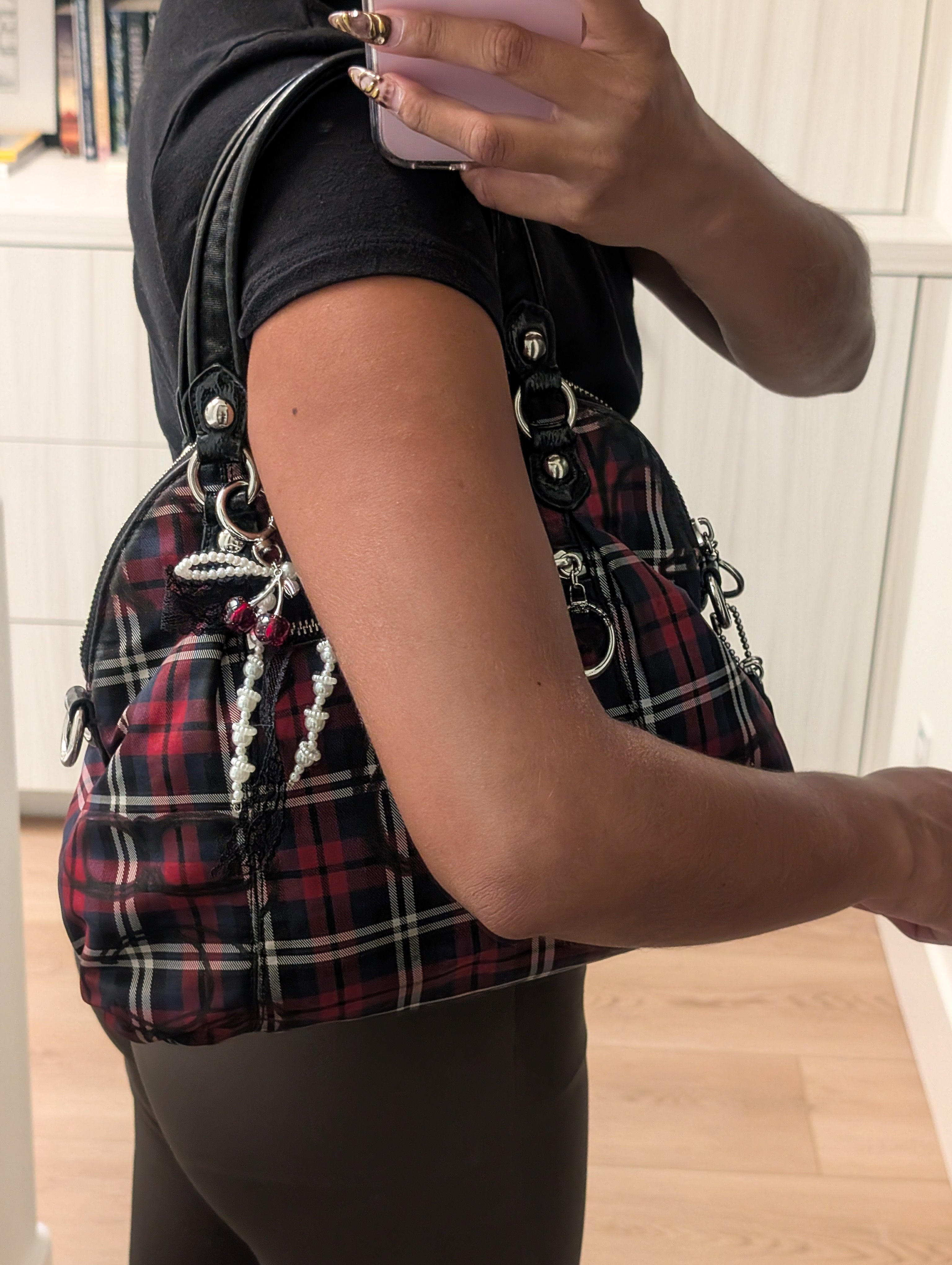 Coach Poppy Tartan Multicolor Plaid Hand Bag