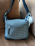 Vintage Coach Signature Jacquard Canvas Shoulder Bag