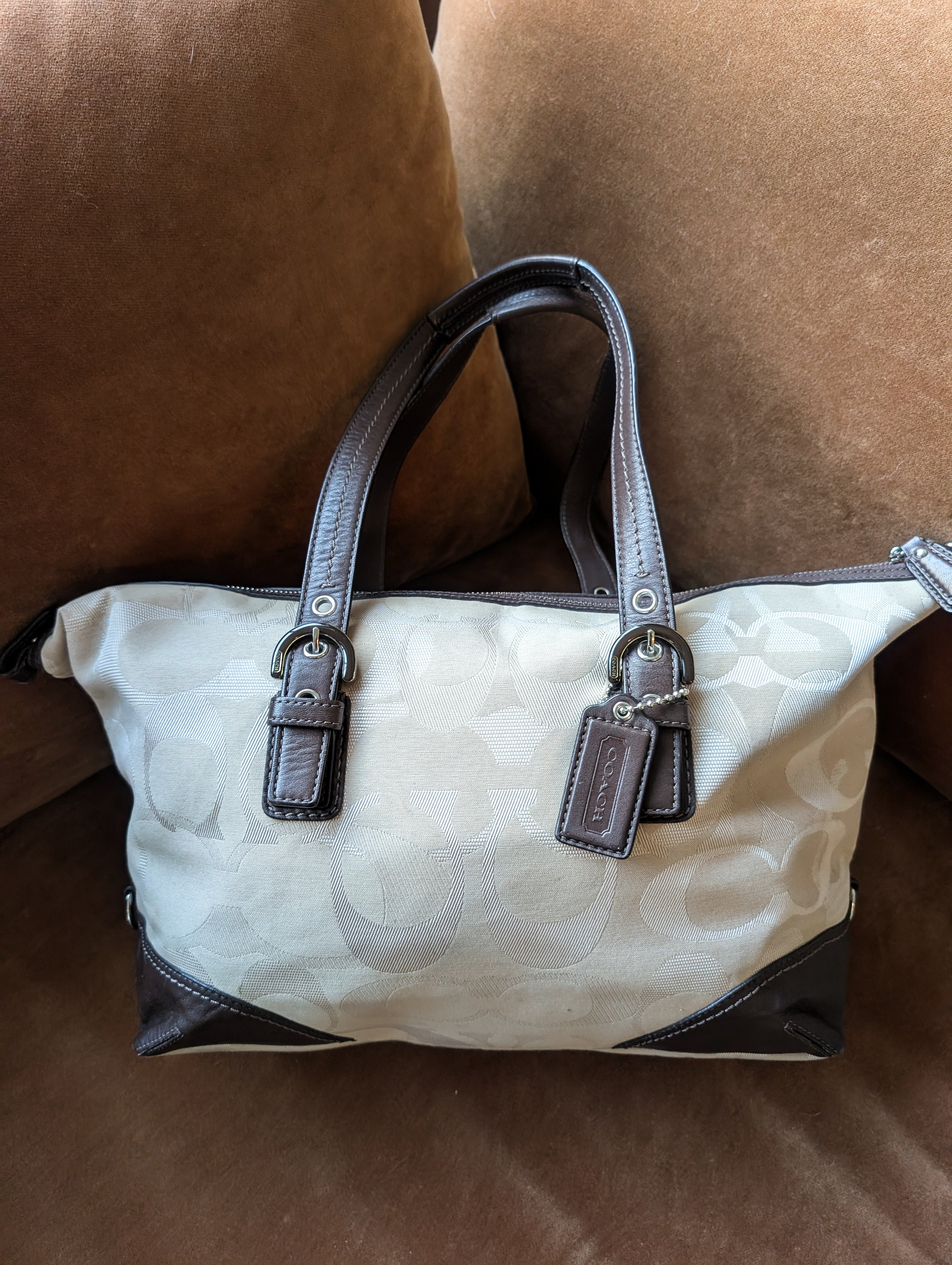Coach Soho TXT Opt Convertible Tote Bag