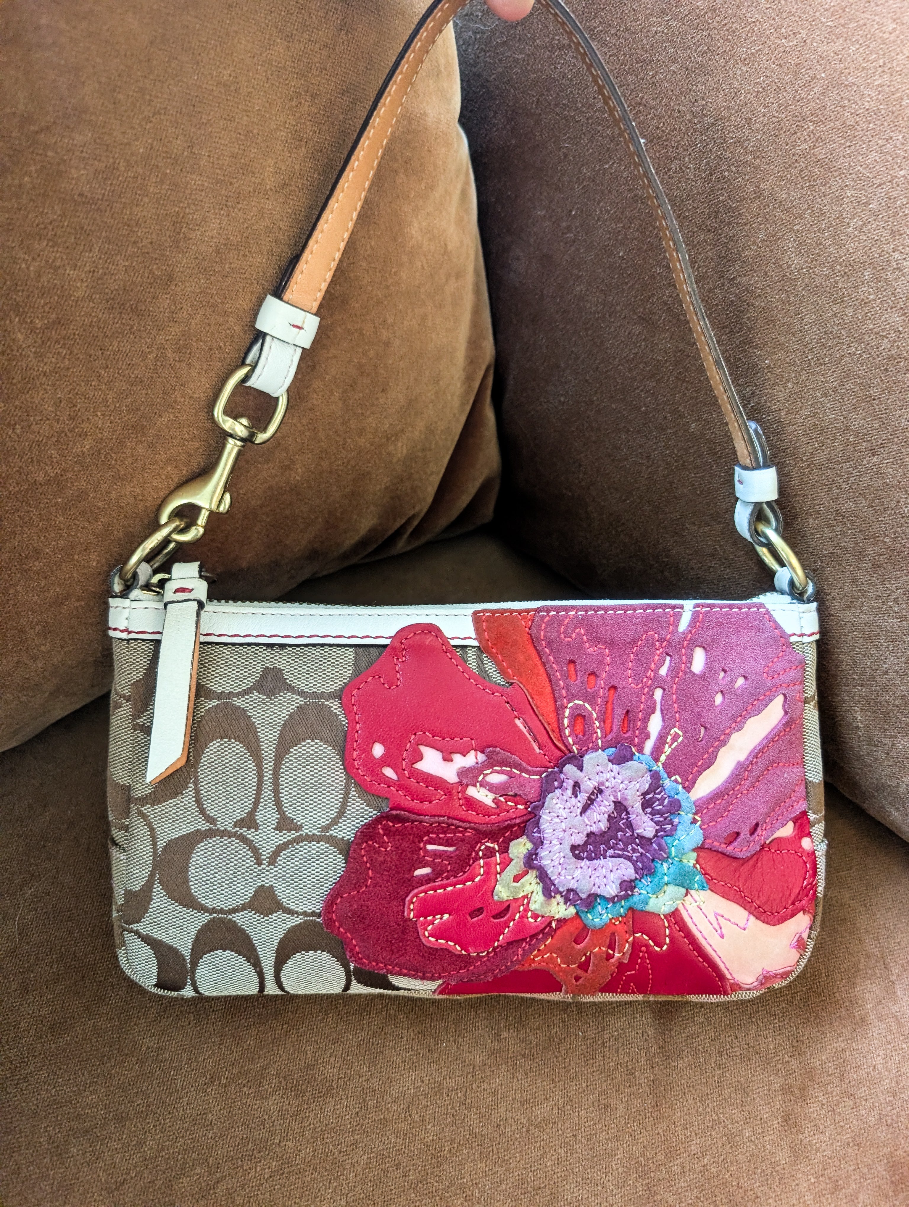 Coach Signature Poppy Floral Demi Small Bag