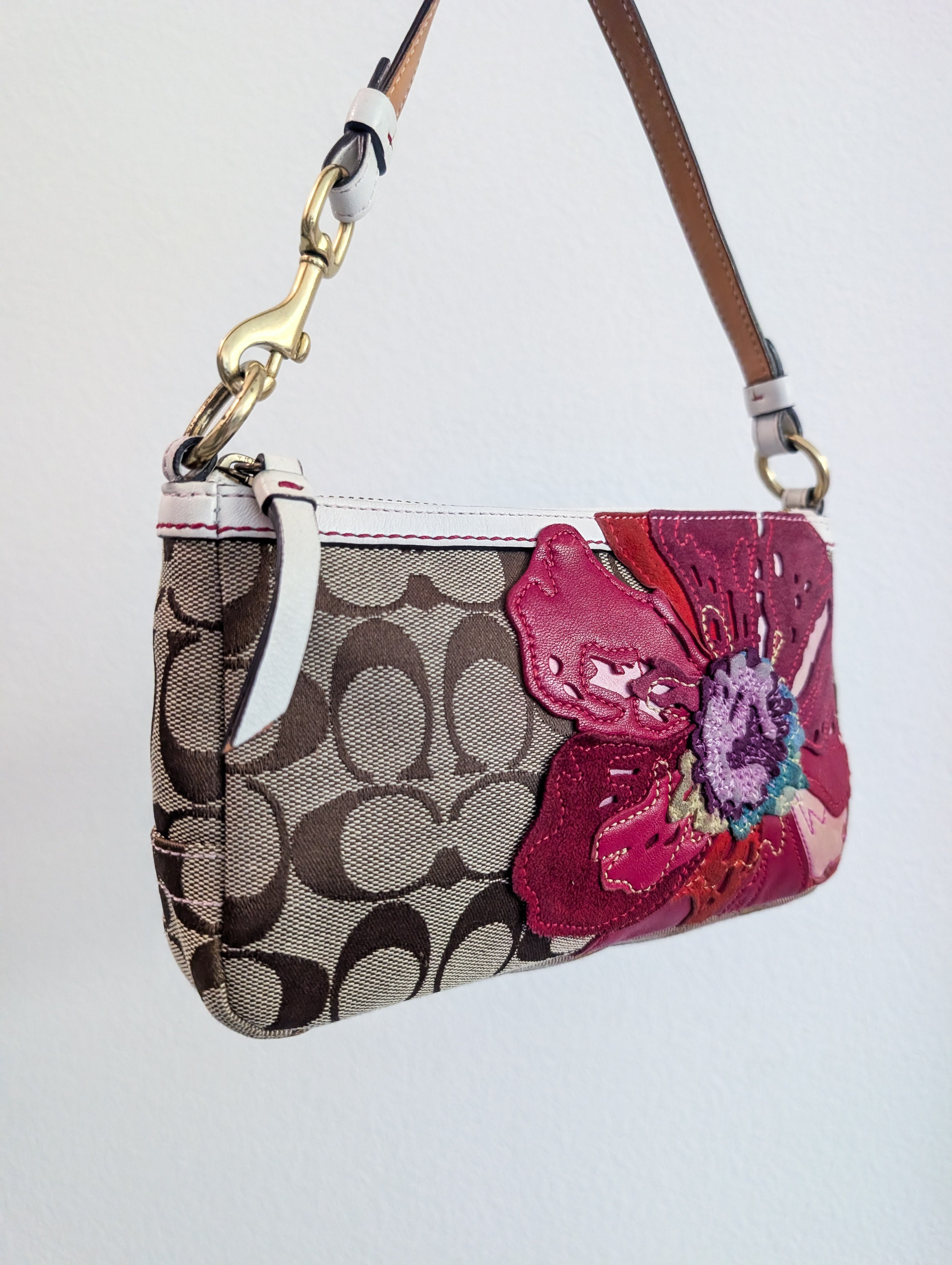 Coach Signature Poppy Floral Demi Small Bag