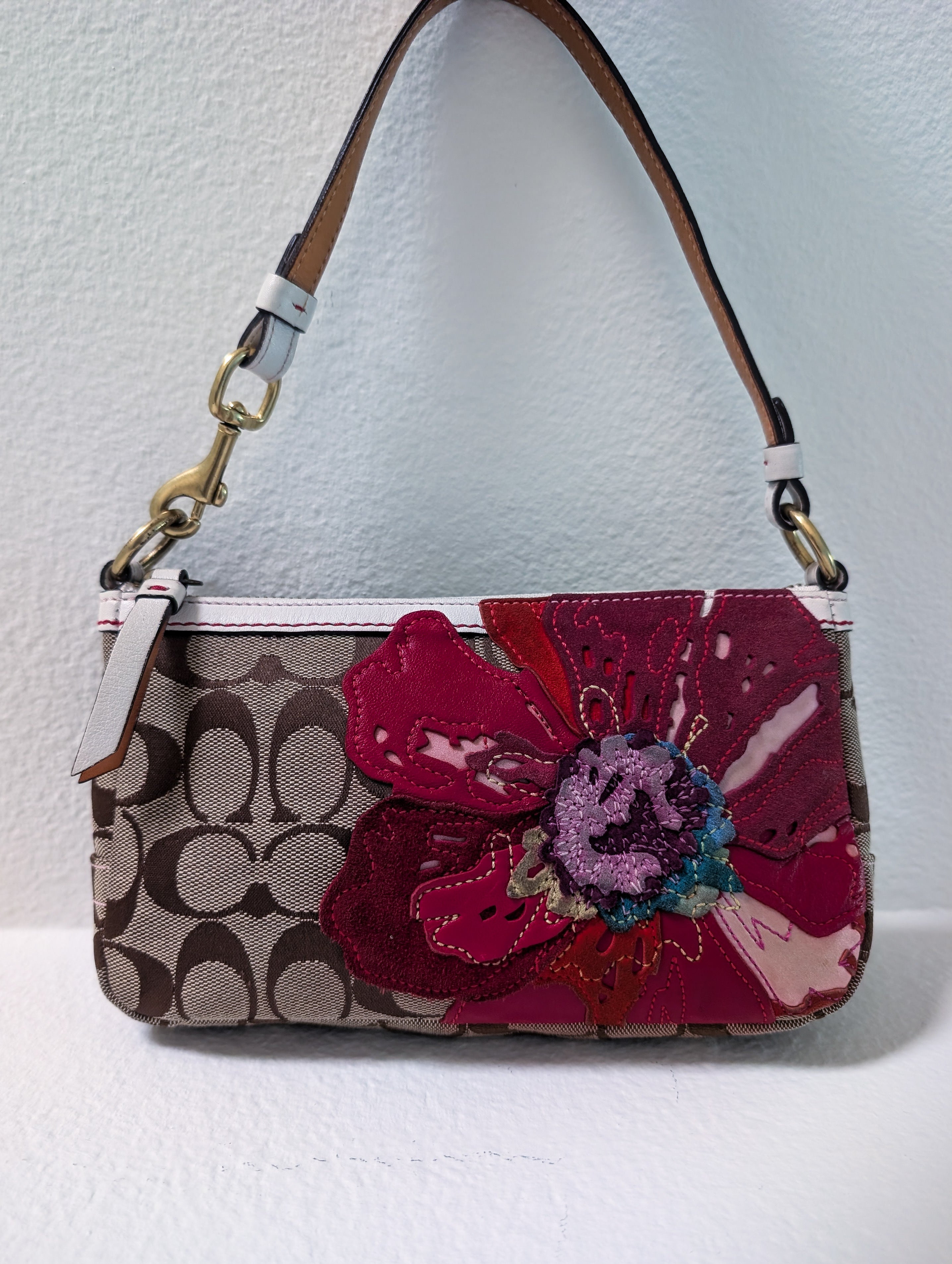 Coach Signature Poppy Floral Demi Small Bag