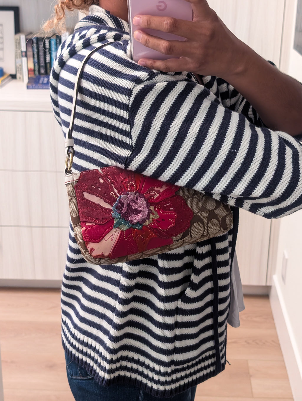 Coach Signature Poppy Floral Demi Small Bag
