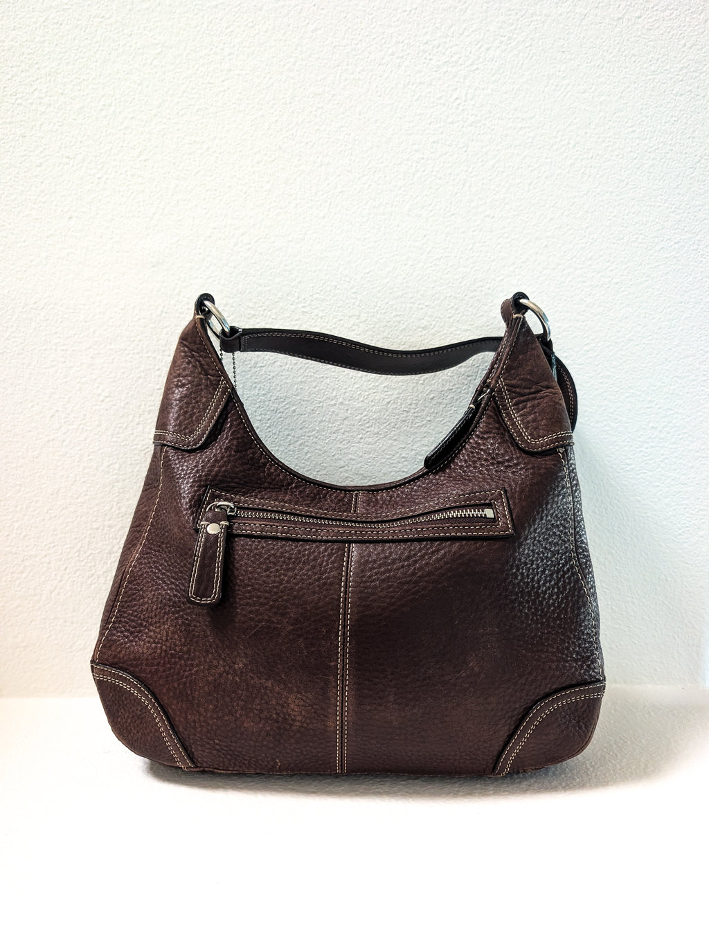 Coach Hamilton Hobo shoulder bag in brown pebbled leather