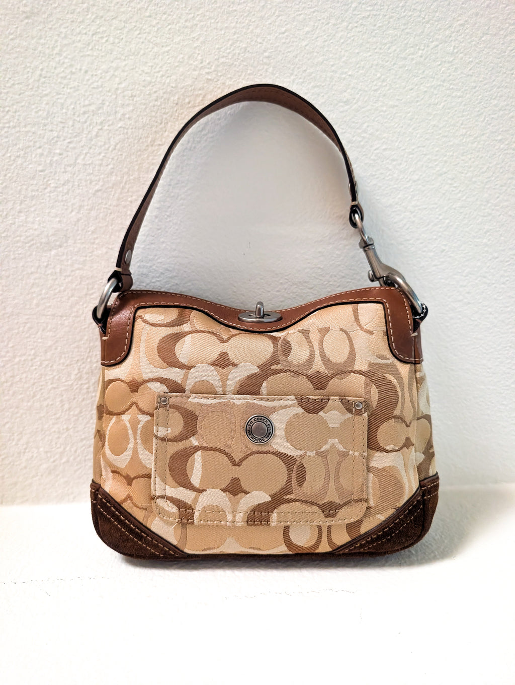 Coach Chelsea Optic Signature Hobo Shoulder Bag