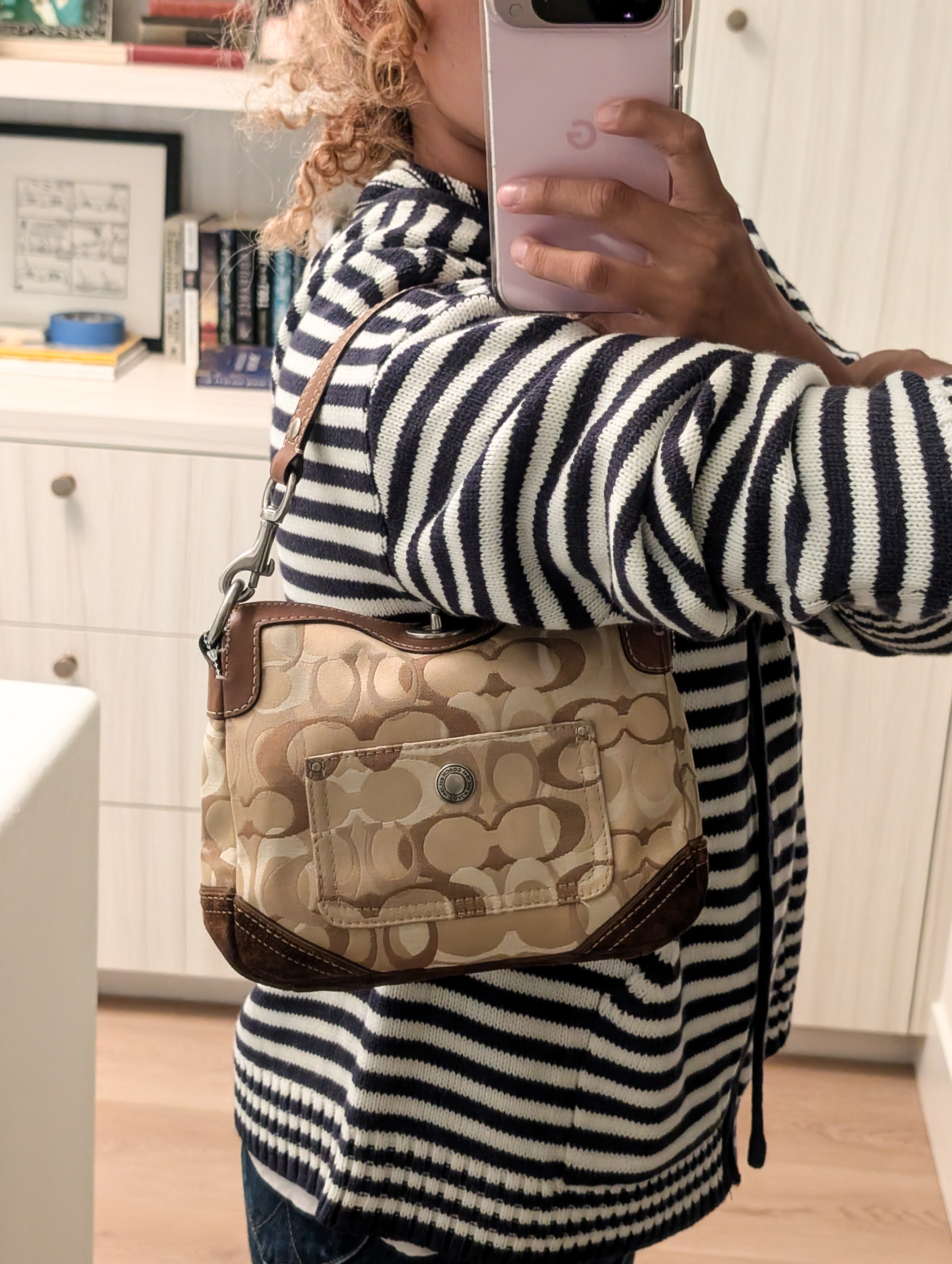 Coach Chelsea Optic Signature Hobo Shoulder Bag